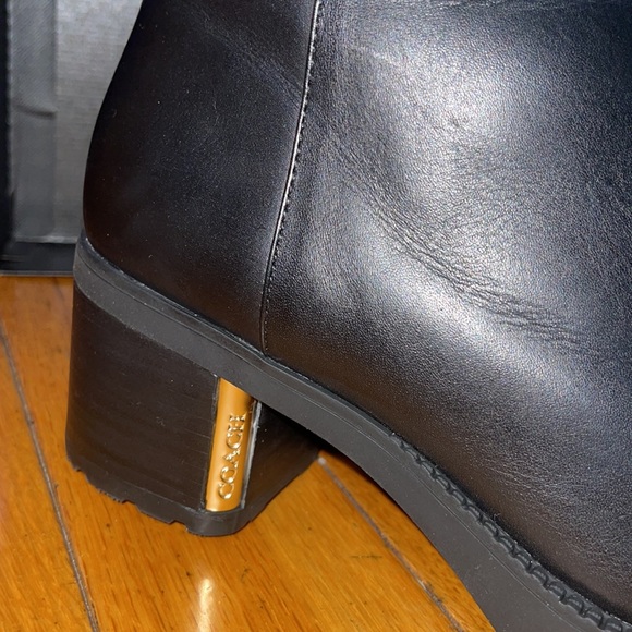 Coach Chrissy Leather Bootie Black - Picture 2 of 4